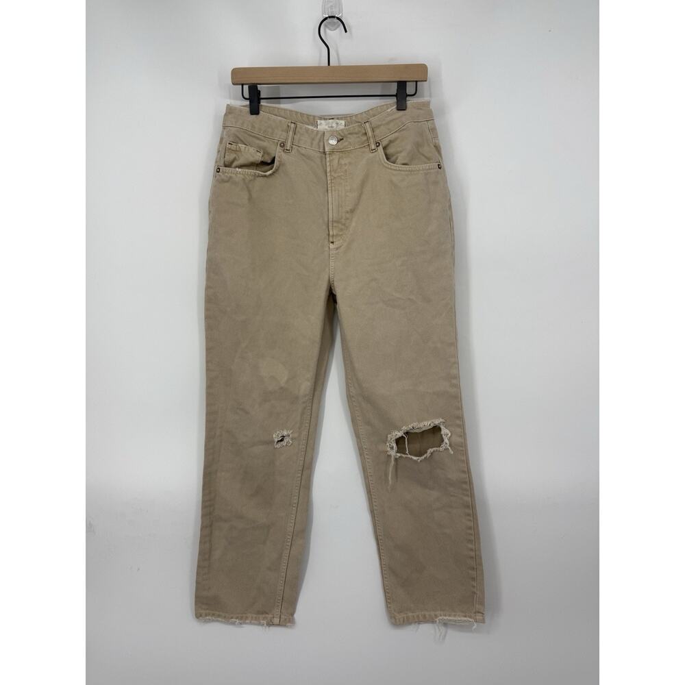 We The Free Dakota Jeans Womens Sz 30 Distressed‎ Casual Earthy Neutral Minimal